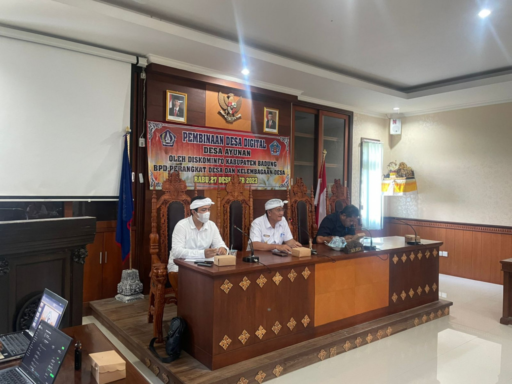 Pembinaan Desa Digital oleh Dinas Komunikasi dan Informatika (Diskominfo) Kabupaten Badung.